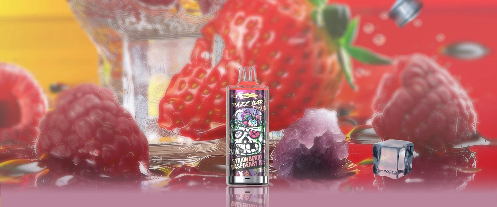 Puff Razzbar 30K - Banner fraise framboise ice