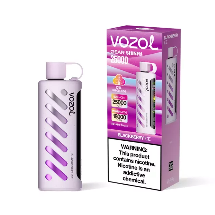 Blackberry Ice - Vozol Gear Shisha 25000 - vozol mure glacée