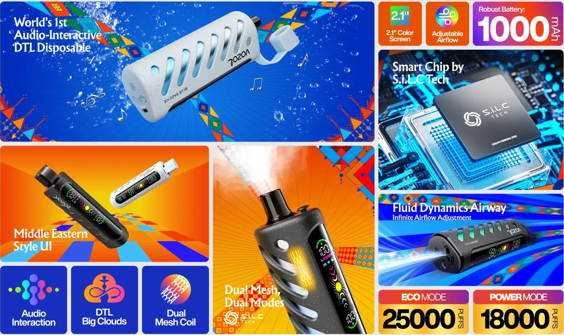 Vozol Gear Shisha 25000 - Bannière 2